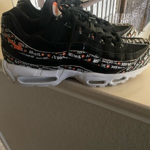 NIKE AIR MAX ORANGE BLACK JUST DO IT